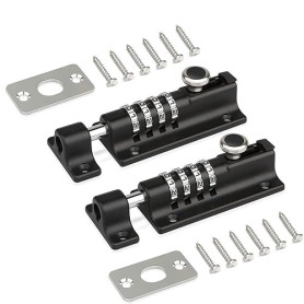2 Sets Serrure À Combinaison De Boulon De Serrure De Porte, Serrure À Combinaison, Acier Inoxydable, Vis Anti-Effraction, Serrur