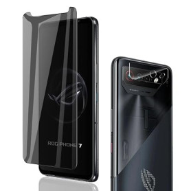 Phlleyaa Anti-Espion Verre Trempé Pour ASUS ROG Phone 7 Protection Écran Film 1 Pièces + Caméra Arrière Protecteur 1 Pièces, 9H
