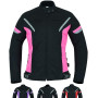 Texpeed Veste moto femme homologué - Manteau blouson en cordura textile imperméable pour femme avec armure de moto CE (EN 1621-1