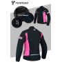 Texpeed Veste moto femme homologué - Manteau blouson en cordura textile imperméable pour femme avec armure de moto CE (EN 1621-1