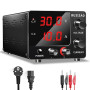 RUZIZAO Alimentation de Laboratoire 30V 10A, Puissance Maximale 150W 30V5A/15V10A Stabilisée Réglable à Courant Continu Avec Rég