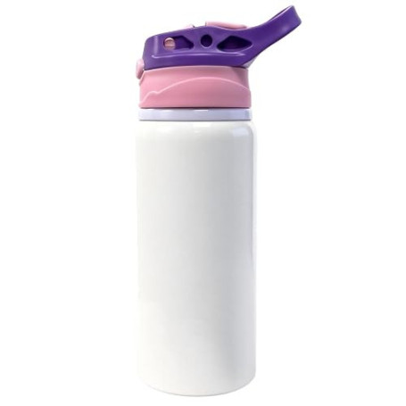 MR.R Bouteille de sport en aluminium avec couvercle de 600 ml pour impression par transfert à chaud