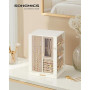 SONGMICS Boîte à Bijoux, Rotative à 360°, Coffret à Bijoux avec 4 Tiroirs, Rangement pour Accessoires, Colliers, Bracelets, Bagu