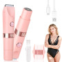 Beanify Épilateur Bikini Femme Étanche IPX7, Rasoir Électrique Double Tête 2 en 1 avec Écran LED, Rechargeable par USB, Épilatio