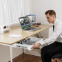 Tiroir de Rangement sous Bureau 400 mm de large-Organisateur Coulissant Fluide pour Bureau Assis-Debout et Bureau à Domicile,Cha