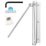 BEASAFY Ferme Porte Automatique, Alliage Aluminium Ferme-porte avec Vis, Réglable Groom Fermeture Porte, Silber Ferme-porte à Re