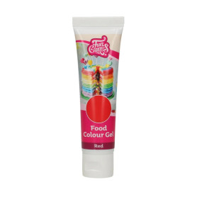 FunCakes Food Colour Gel Rouge: Colorant Alimentaire Gel Concentré pour le Fondant, la Pâte d'Amande, la Crème. Dosage Simple et