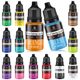 Colorant Alimentaire - 14 x 10ml Colorant Alimentaire Liquide Concentré pour Gâteau, Cuisson, Glaçage, Fondant, Décoration - Col