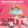 Colorant Alimentaire - 14 x 10ml Colorant Alimentaire Liquide Concentré pour Gâteau, Cuisson, Glaçage, Fondant, Décoration - Col