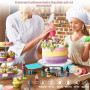 Colorant Alimentaire - 14 x 10ml Colorant Alimentaire Liquide Concentré pour Gâteau, Cuisson, Glaçage, Fondant, Décoration - Col