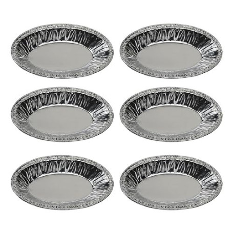 Cabilock Moules à Tartelettes Ovales Facile à Démouler Jetables en Aluminium Argenté, Lot de 250 Pièces Performance de Chauffage