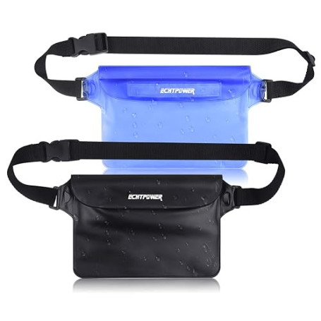 ECHTPower Sac Étanche IPX8, Compatible Tous Smartphones, Sangle Réglable Ceinture & Épaule, Protection Mobile & Accessoires, Idé