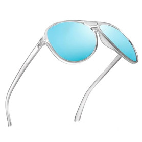 JIM HALO Lunettes de Soleil Polarisées Hommes Femmes Lunette de Conduite en Plastique Surdimensionnées