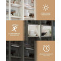 GOODEA Lampe de Placard LED Rechargeable 18cm Sans Fil,3 Pcs Réglette LED Lumiere Armoire Détecteur de Mouvement Pour Armoire à