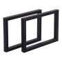 [en.casa] Set de 2 Pieds de Table Rectangulaires Ensemble de Pieds de Meuble DIY pour Table Basse Banc Acier Laqué 35 x 50 cm No