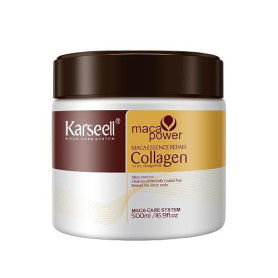 Karseell Collagen Masque Cheveux 500ml, Réparation Profondeur Masque Capillaire pour Cheveux Secs et AbiméS