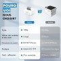 Lovcoyo Imprimante Etiquette Autocollante, Imprimante Thermique Bluetooth Monochrome, Mini imprimante Autocollant Rouleaux de 2