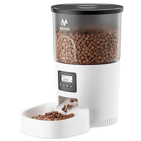 Distributeur Croquettes Chat Automatique - Distributeur Croquettes Chat avec Minuterie Programmable, Distributeur Automatique po