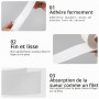 Lot de 5 rouleaux de coussinets de protection de col pour chemises hommes, chemise de col, chapeau de nuque invisible, ruban adh