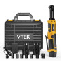 VTEK Clé à cliquet sans fil étendue 3/8" Clé à cliquet électrique 12V 40 pi-lb 400 tr/min,Déclencheur à Vitesse Variable