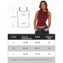 Sukiglam Débardeur Femme Sexy sans Manches Été Hauts Chic et Élégant Crop Tops Asymétrique Chemises Moulantes Épaules Dénudées Y