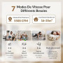 Newday Ventilateur de Plafond avec Lumiere Couleur En Bois, 106cm Ventilateur de Plafond avec Telecommande Silencieux, Dimmable