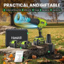Souffleur de Feuilles sans Fil, 900 000 TR/Min, 2 Batteries, Chargeur et 2 Buses Incluses, pour Jardin, Terrasse, Voiture, Neige