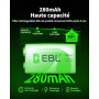 EBL 4PCS Piles Rechargeables 9V 6F22, Piles 9V NiMH 280mAh | Longue Durée de Vie, Idéal pour Les Multimesureurs, Détecteur de