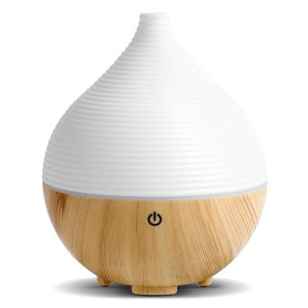 AiQInu Diffuseur d'Huile Essentielle, 160ml Ultrasonique Diffuseur Huiles Essentielles Electrique, 7 Couleurs LED Humidificateur