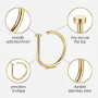 BDEPSTR Lot de 8 Faux Piercings Nez en Forme de D - Anneaux de Nez Sans Perçage en Acier Inoxydable Doré - Tailles Mixtes 8mm et