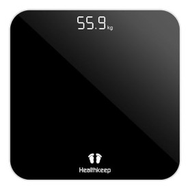 Healthkeep Balance Pese Personne Numérique, Haute Précision avec Affichage Lumineux, Technologie Step-On 5mm Verre Trempé, Haute