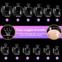 Kiiwah 240 Pièces Faux Ongles Pieds, 12 Tailles Courtes Capsule Ongle Pied Acrylique Clair Ongle Pied avec Boîte pour Fmmes Fill
