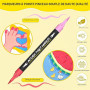 Lyuvie 132 Couleurs Feutre Acrylique,66 Pcs Acrylic Paint Marker Marqueur Peinture Acrylique Pointe Brush pour Roche Tissu Pierr