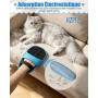 Lot de 2 Gant Anti Poils Animaux, Solution pour Chats et Chiens (Bleu) | Électrostatique, Paume Antistatique, Taille Universelle