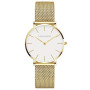 HANNAH MARTIN Très Mince Montre pour Femme Quartz Analogique Étanche Acier Inoxydable