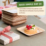 Leef® assiette jetable en palmier [100pcs | 15cm] assiette barbecue comme décoration d'anniversaire [carré] assiettes plates alt