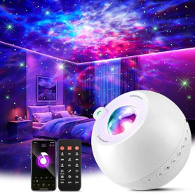 One Fire Projecteur Ciel Etoile,360 Modes Cadeau Fille GarçOn, Deco Chambre | 15 Bruit Blanc, Bluetooth, Motif Galaxy et Étoile,