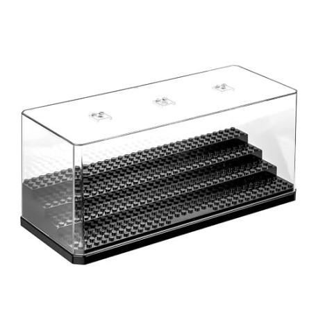 Zorplex Vitrine Acrylique pour Figurines, Transparent Boîte d’Exposition Empilable à 4 Niveaux, Mallette de Rangement Anti-Pouss