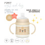 Suavinex, Tasse Apprentissage Bébé, Biberon avec Poignées, Brillent dans le Noir, avec Bec Anti-fuites en Silicone, avec Valve A