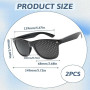 TASSFROO 2 Pièces Lunettes à Grille Sténopéïques, Lunettes à Trous Noires pour Relaxation des Yeux et Gymnastique Oculaire, Lune