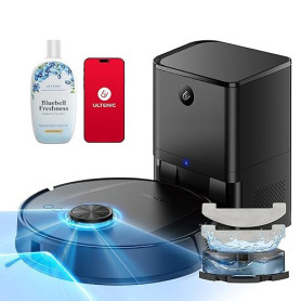 Ultenic T20 Pro+ Robot Aspirateur Lavage Auto-vidage | 10 000Pa Puissant Poils d'animaux | Navigation LiDAR AI | 200min Autonomi