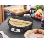 Bestron crêpière electrique, machine a Crepe pour crêpes de Ø 30 cm, y compris distributeur de pâte & spatule à crêpes, avec rev