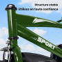 BODIOO Vélo Enfant 14 Pouces, vélo pour garçon et Fille avec Roues stabilisatrices, Cadre Stable, siège réglable, Frein arrière