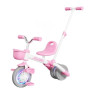 HappyGoLucky 5 en 1 Tricycle évolutif Enfant, Draisienne 1-5 Ans-Roues Lumineuses/Poignée Parentale/Sièges&pédales Réglables