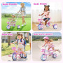 HappyGoLucky 5 en 1 Tricycle évolutif Enfant, Draisienne 1-5 Ans-Roues Lumineuses/Poignée Parentale/Sièges&pédales Réglables