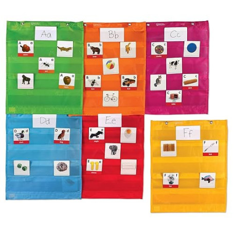 Learning Resources Pochette Murale aimantée pour Organisation visuelle, routines Enfant et Affichage pédagogique, Format A4, Fix