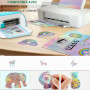 TOJUNE Papier Autocollant Vinyle Imprimable A4 (Laser Couleur) | pour Imprimante À Jet D'encre et Laser, 21x29.7 cm, Imperméable