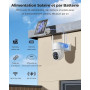 WESECUU Camera Surveillance WiFi Exterieure sans Fil Solaire 2.5K 4MP avec Panneau Solaire 5W, 2K QHD, Batterie 8000mAh, 2.4G et