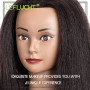 Mannequin Head with Human Hair 18'' Cosmétologie Mannequin Head with 100% Real Human Hair Mannequin Head für Flechten Coiffeurs
