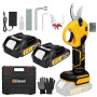Secateur Electrique Professionnel, Gisam 40MM Secateur Electrique Sans Fil Elagueuse Electrique avec Batteries Rechargeables & L